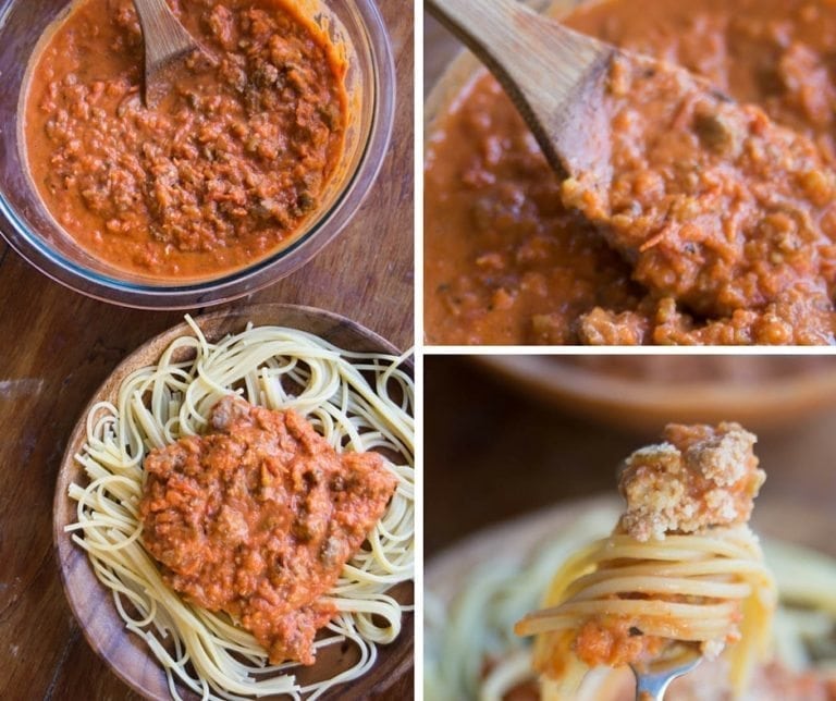 This easy bolognese sauce is a thick, tomato-based sauce is filled with sauteed vegetables, sausage, and other fantastic flavors. It's the most amazing sauce your pasta will ever have on it!