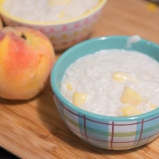 Peaches and Cream Rice Pudding