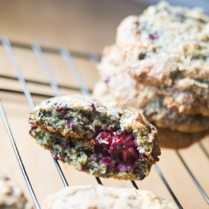 White Chocolate Blackberry Cheesecake Cookies