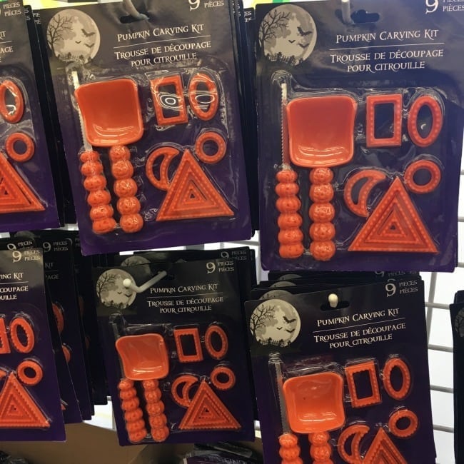 dollar tree pumpkin carving kit