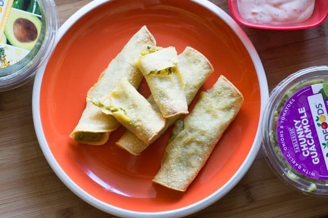 Baked Guacamole Taquitos Recipe