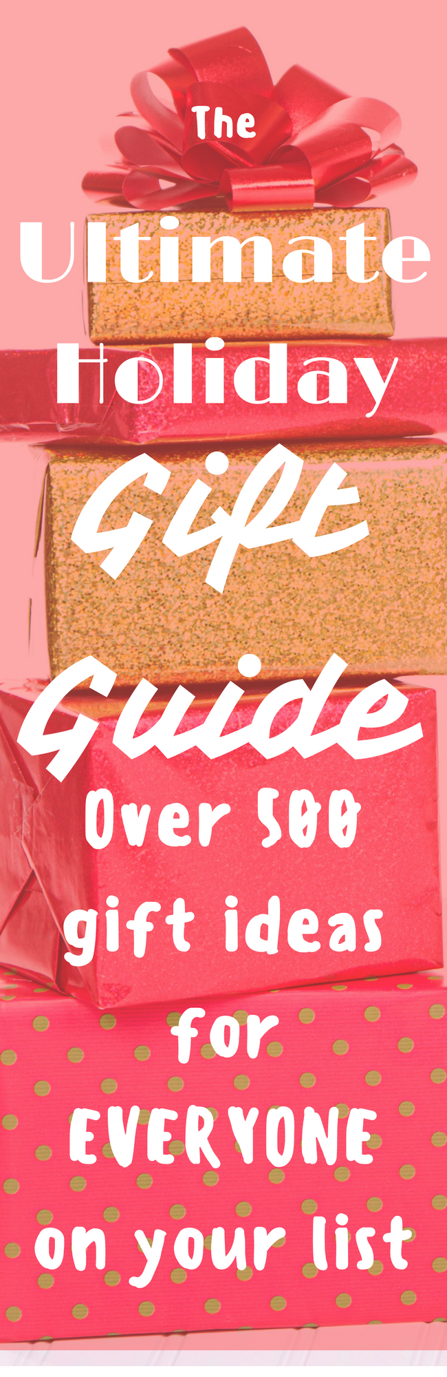 The Ultimate Holiday Gift Guide: Over 500 unique gift ideas for men, for women, for kids, for teens, and more. Creative, cheap items are include as well! This is the only page you need this holiday season.