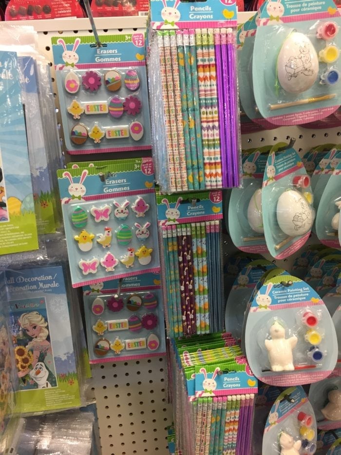 Stationery on display in a store