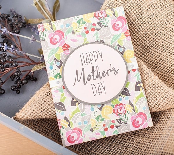 mother\'s day card on flowery background