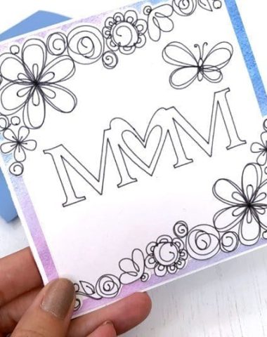 A close up of a card