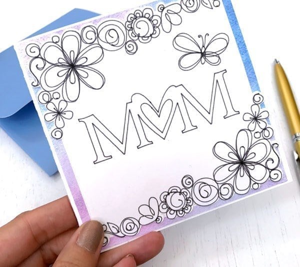 A close up of a card