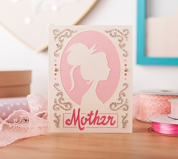 mother\'s day silhouete card