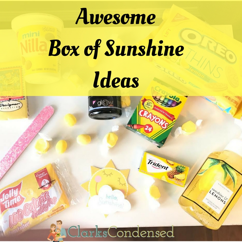 Awesome Box of Sunshine Ideas.