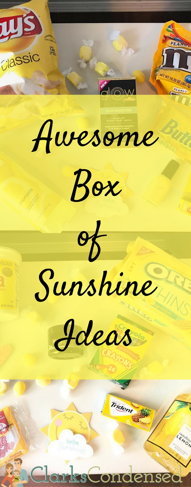 Box of Sunshine Ideas / Box of Sunshine / Sunshine Box Ideas / Care package ideas