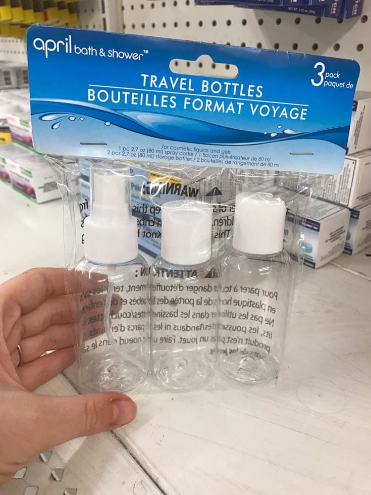 dollar tree travel bottles