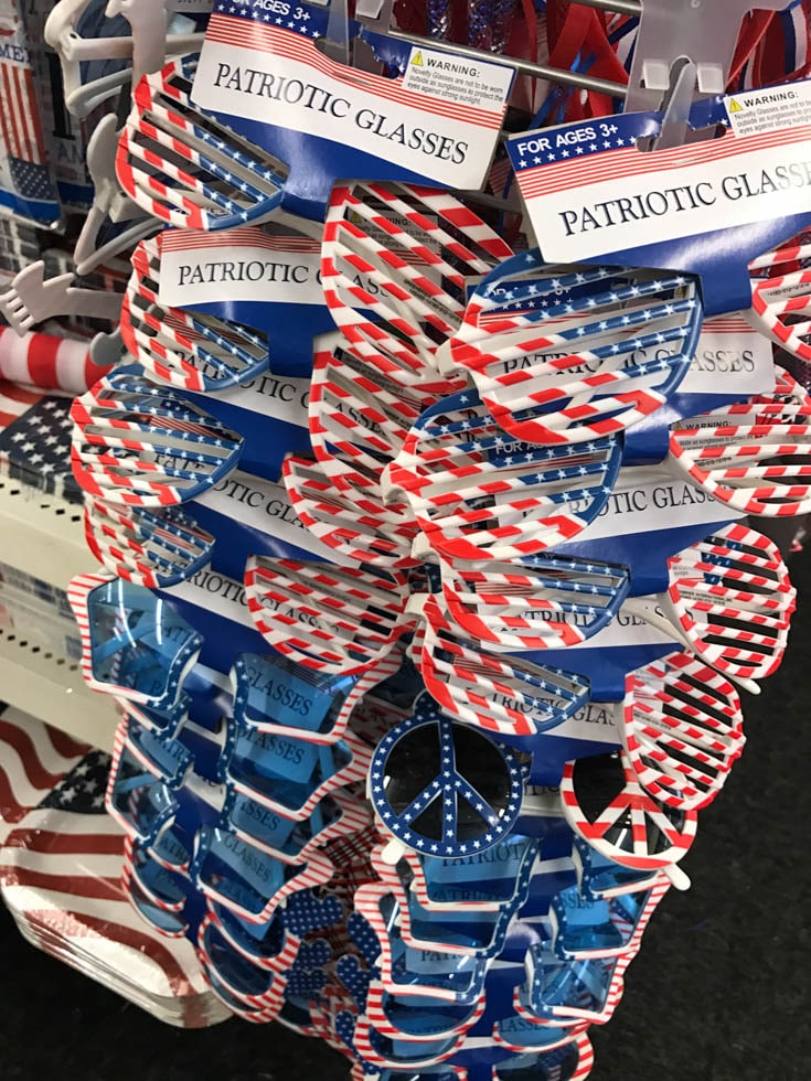 dollar tree patriotic glasses