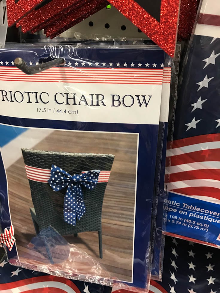 dollar tree chair bow