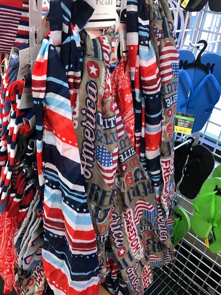 dollar tree patriotic scarves