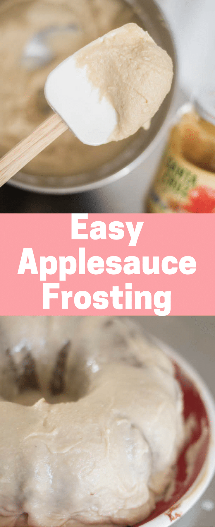 Easy Applesauce Frosting / Applesauce Recipes / Applesauce Glaze / Applesauce Cake / Organic Frosting