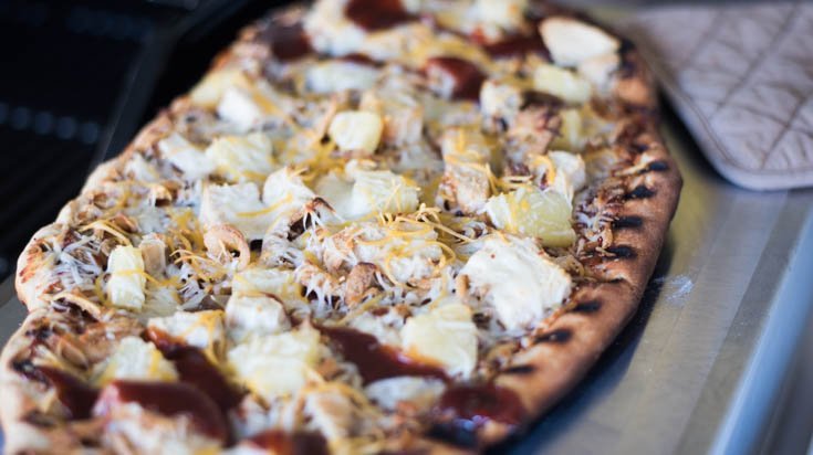 Grilled BBQ Chicken pizza