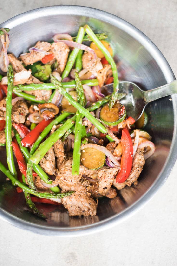 Easy Low Carb Pork Tenderloin Stir Fry with Veggies