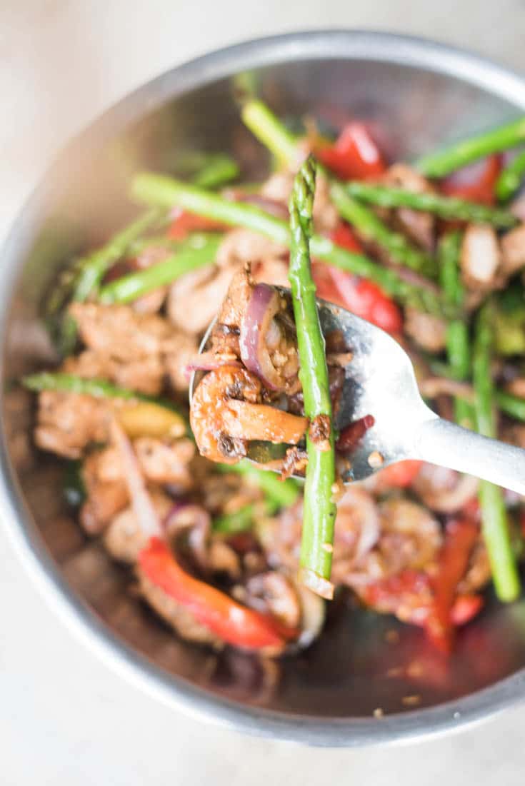 Easy Low Carb Pork Tenderloin Stir Fry with Veggies