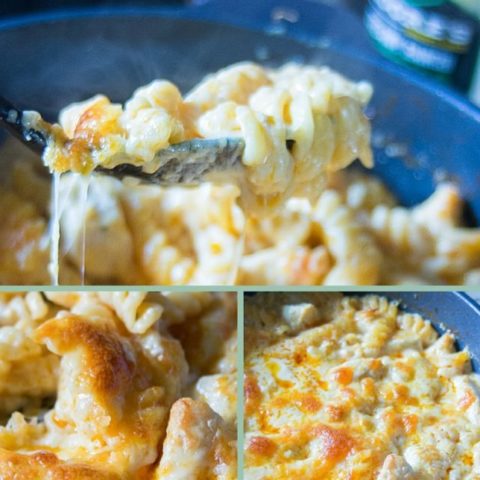 Easy Buffalo Chicken Pasta Bake