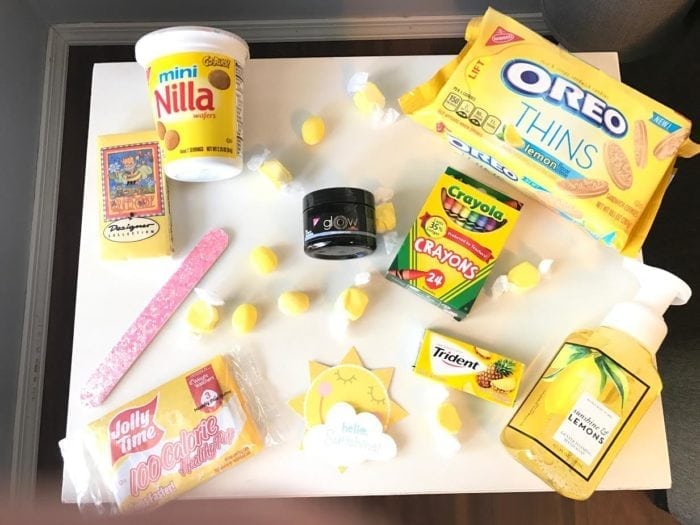 A group of food items on a table