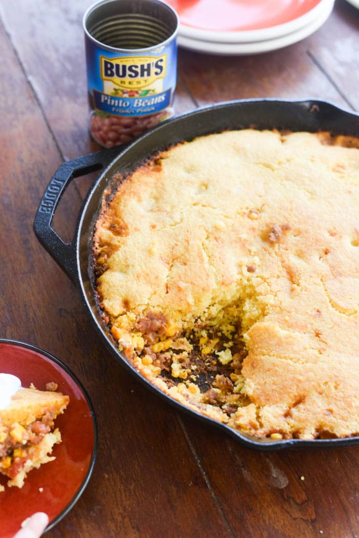 Easy One Skillet Cornbread Casserole
