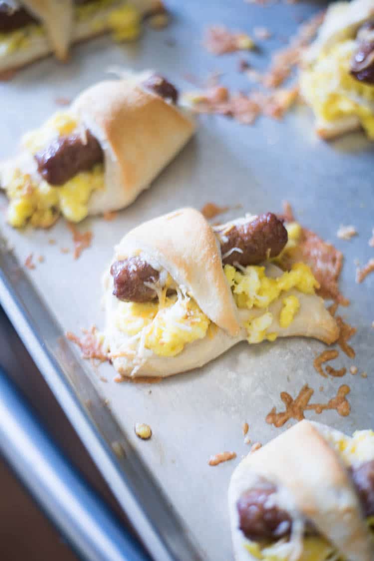 Easy Sausage Breakfast Crescent Roll Sandwich