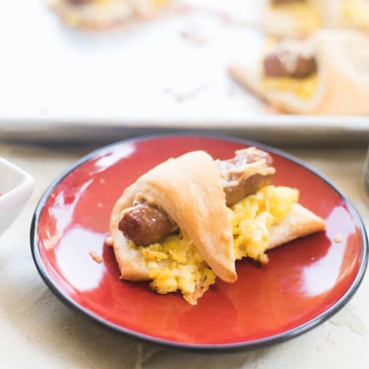 Egg and Sausage Crescent Roll Sandwich