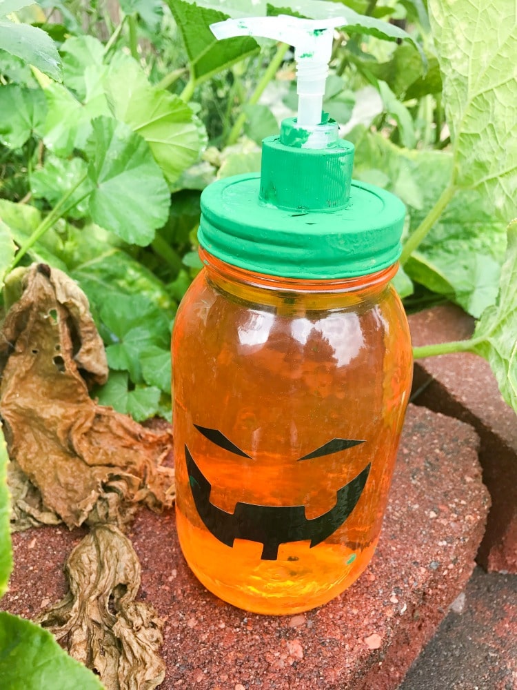 DIY Pumpkin Soap Dispsenser - Fall Craft Made with Cricut