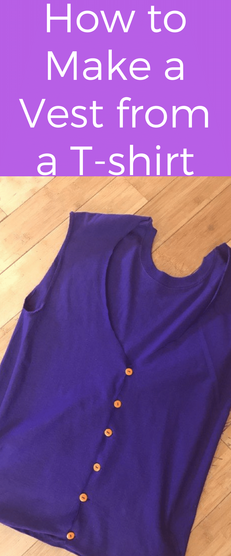 How to Make a Vest from a T-shirt #DIY #Tutorial #sewing #costume 