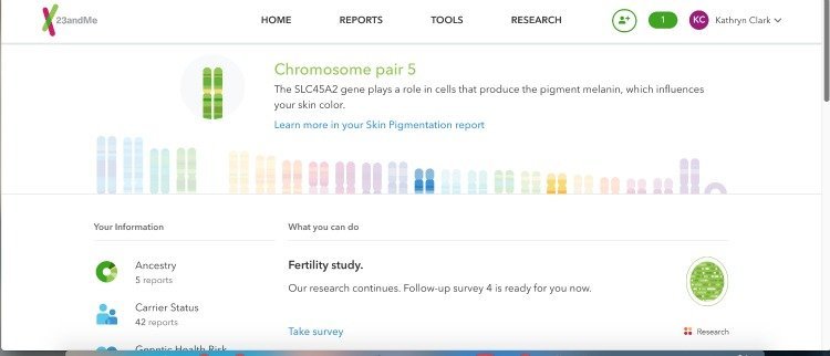 chromosone results
