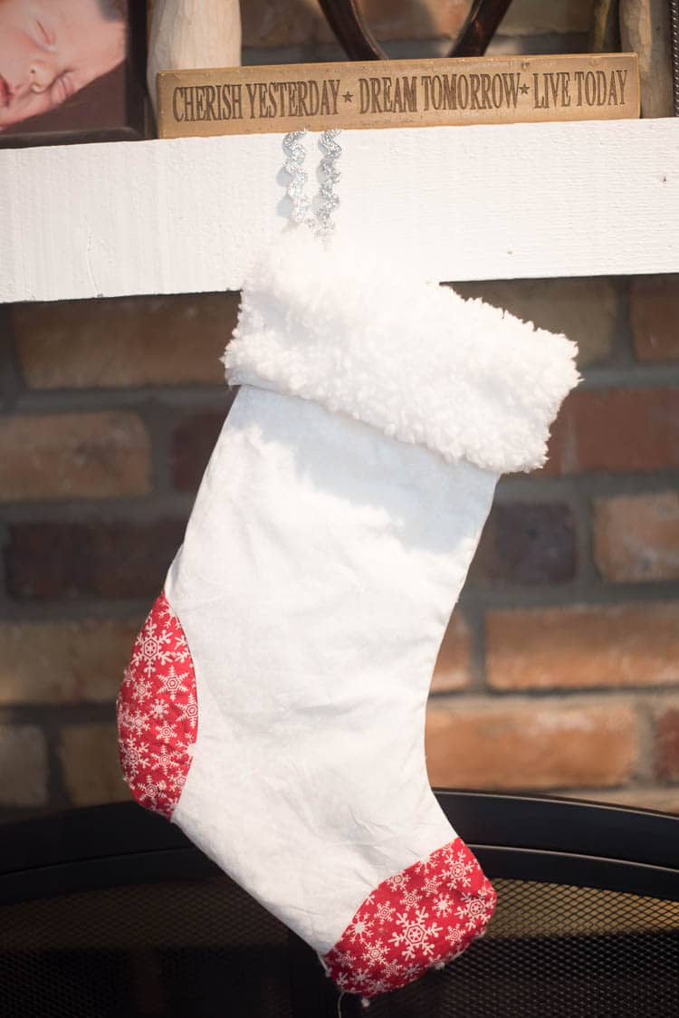cricut white stocking