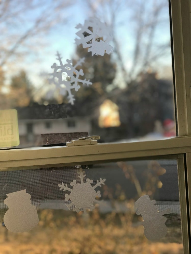 DIY Snowflake Window Cling Tutorial