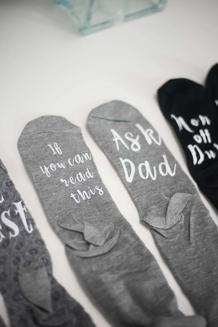 custom socks made with cricut