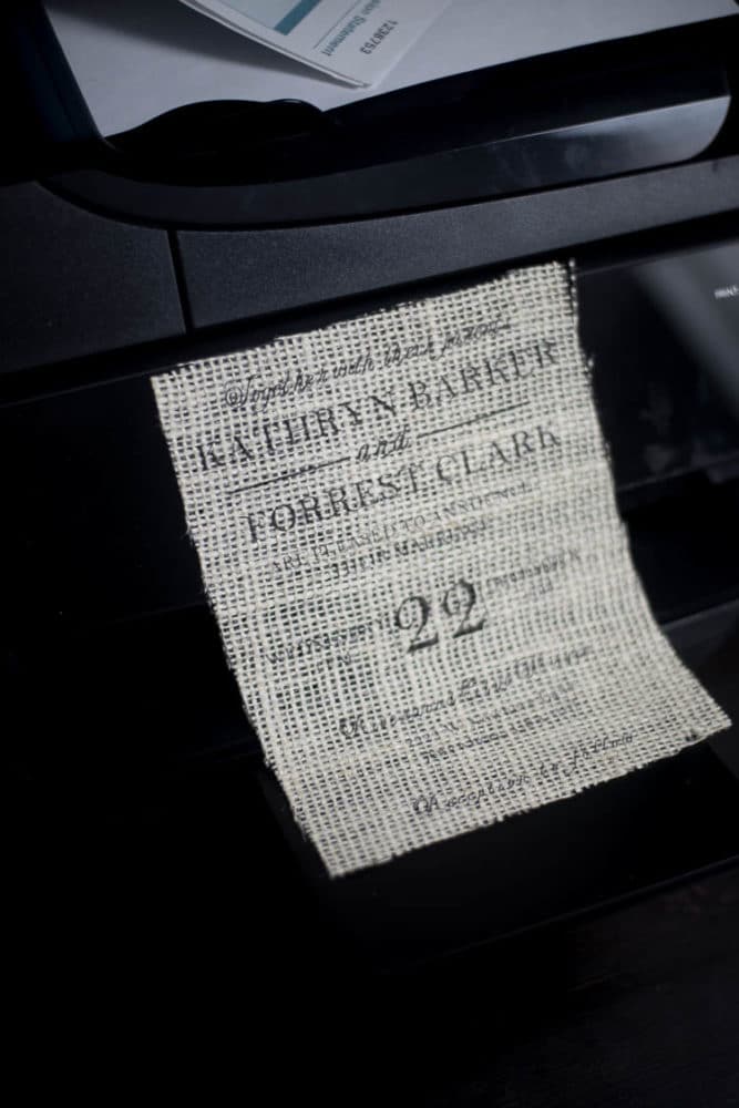 How to Print on Burlap