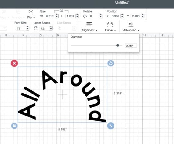 how to curve text paint 3d