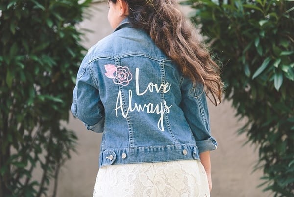 A girl in a blue jacket