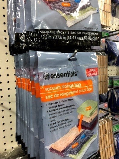 Dollar Tree VACUUM STORAGE BAGS