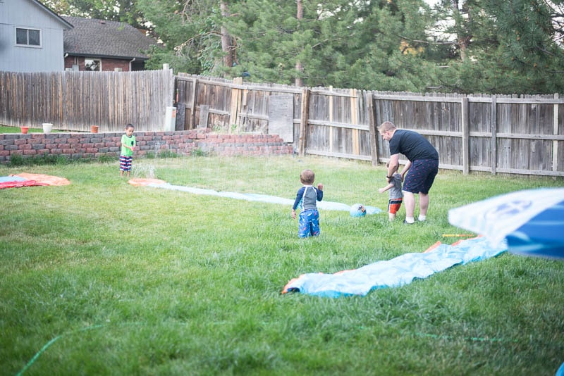 Slip and slide kickball