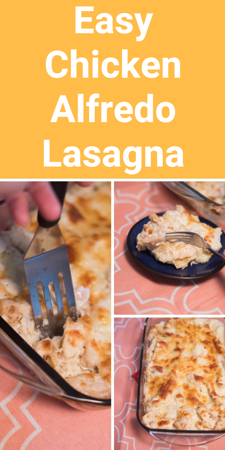 Easy Chicken Lasagna / Chicken Alfredo Lasagna / White Chicken Lasagna #lasagna #alfredo #easyrecipe #casseroles #dinnerideas