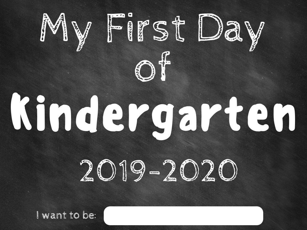 FREE 2019-2020 First Day of School Printable Signs (For Preschool-12th Grade!)