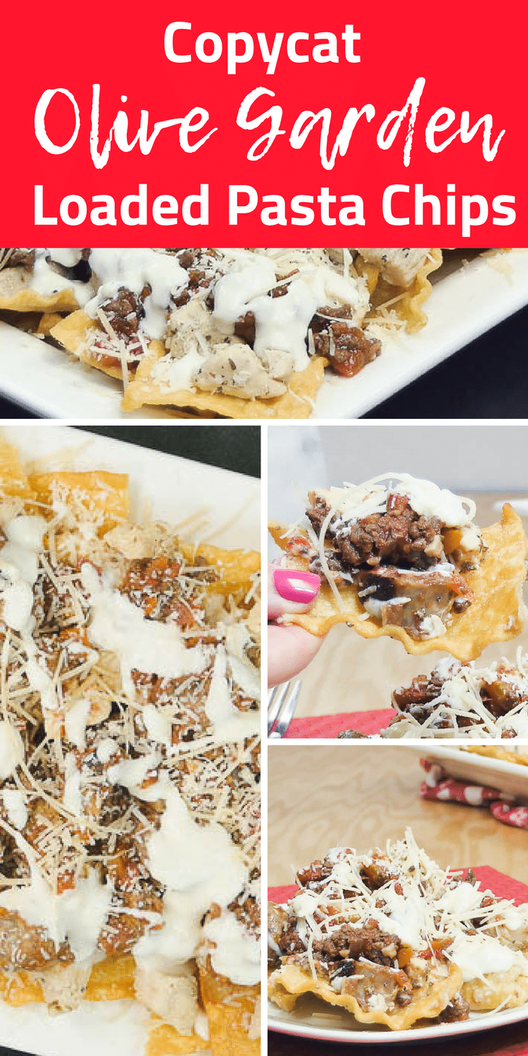 Olive Garden Loaded Pasta Chips / Olive Garden Copycat Recipes / Pasta Chips / Appetizer / Easy Appetizer / Italian Appetizer #olivegarden #copycat #copycatrecipe #italian