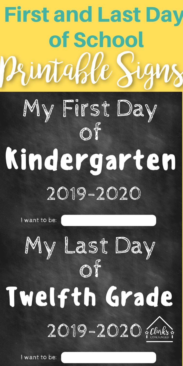 First Day of 12th Grade sign - PRINTABLE