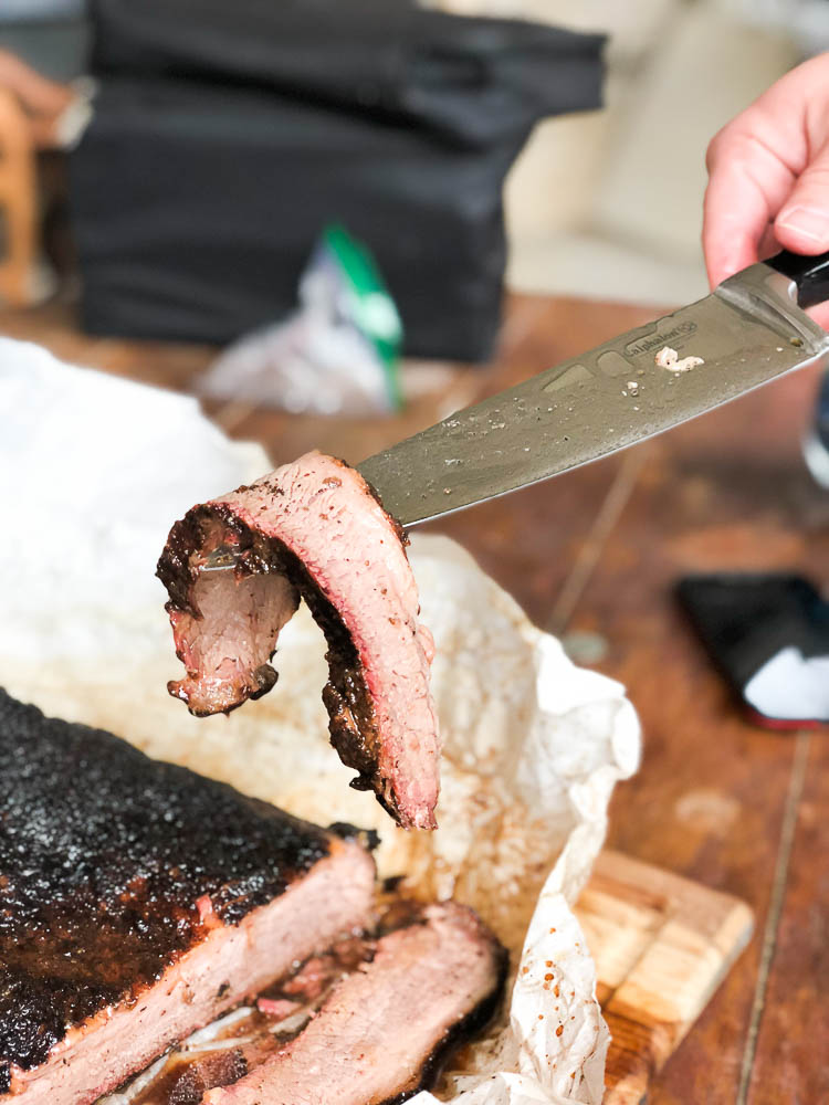 how to slice brisket