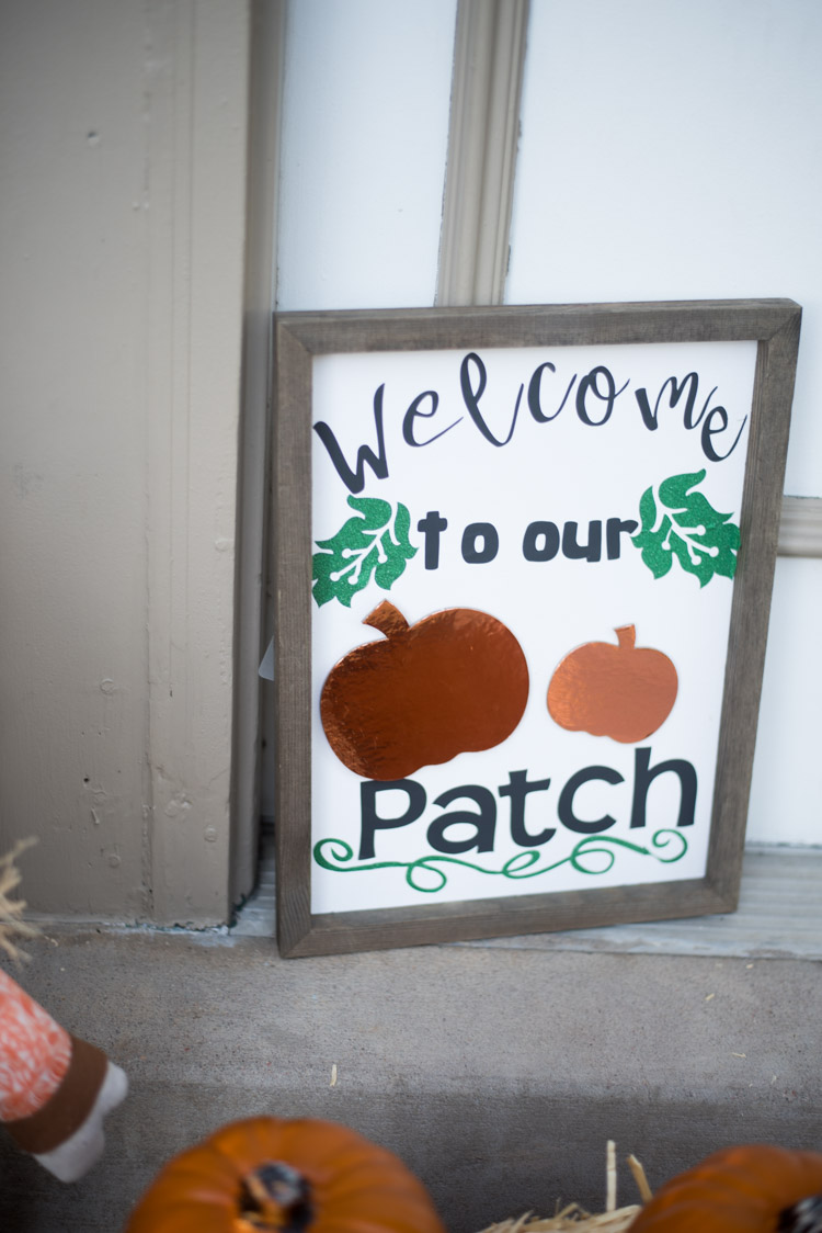 welcome to our porch sign on porch