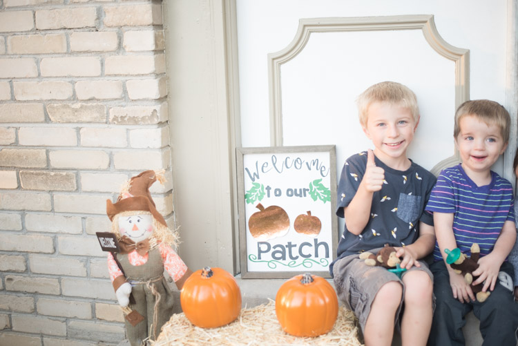 little boys on front porch