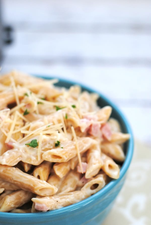 Ham Alfredo Pasta