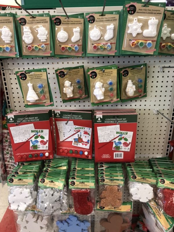 Stationery Dollar Tree items on display