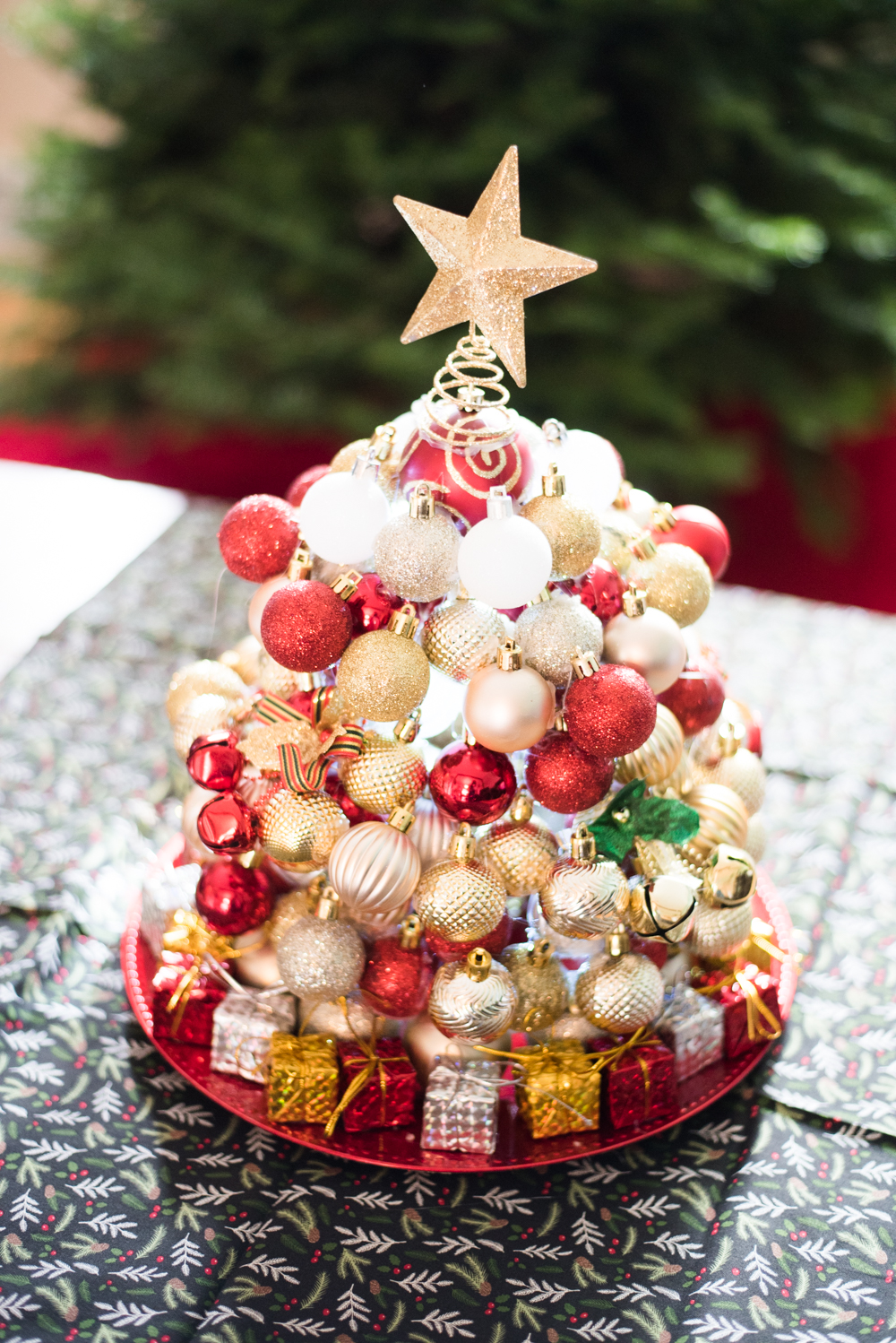 DIY Ornament Christmas Tree + More Dollar Tree Christmas Projects
