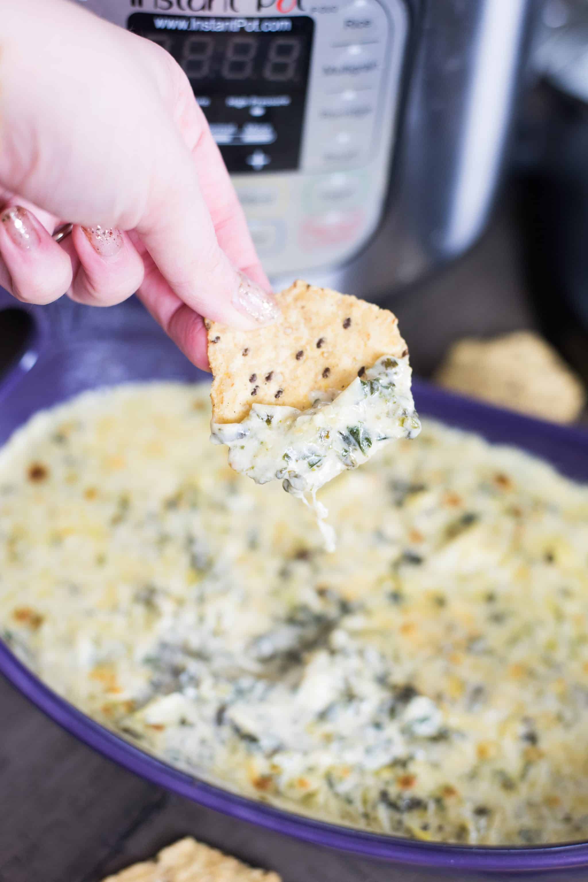 Instant Pot Spinach Artichoke Dip