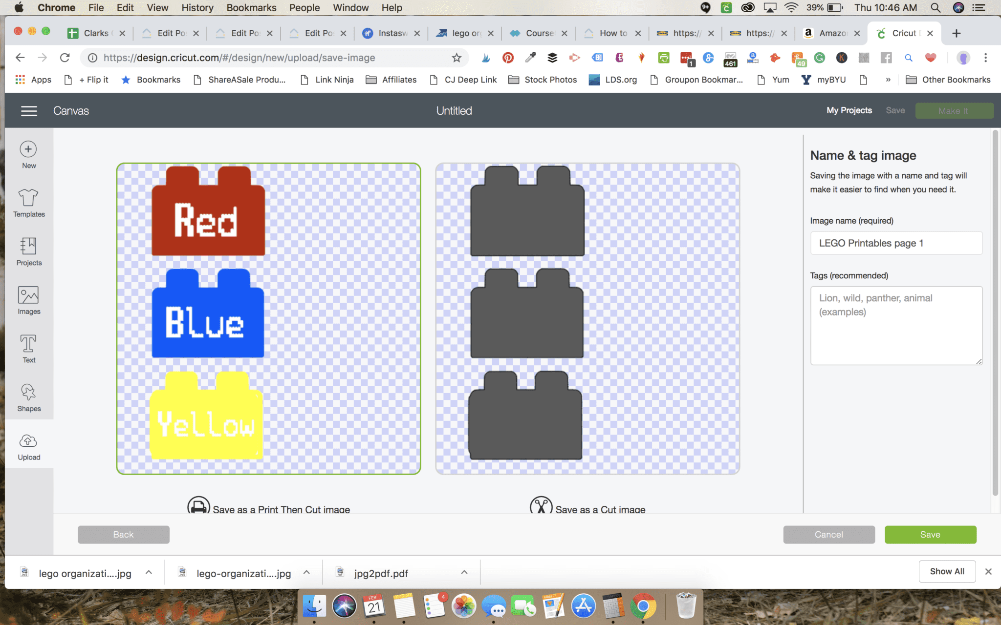 uploading image to cricut design space