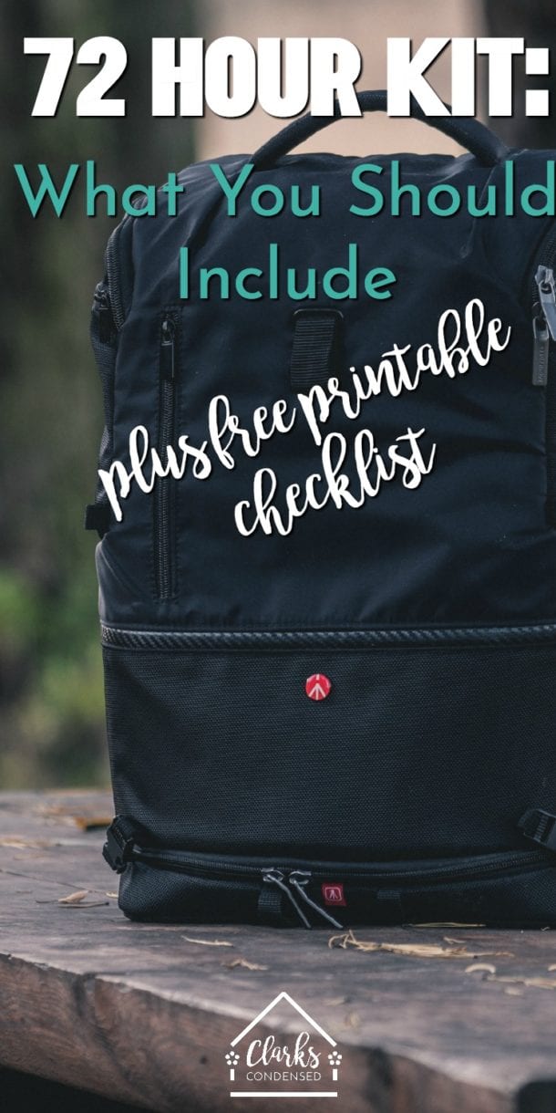 The Best 72 Hour Kit List Printable, Tips and Freebies Clarks Condensed